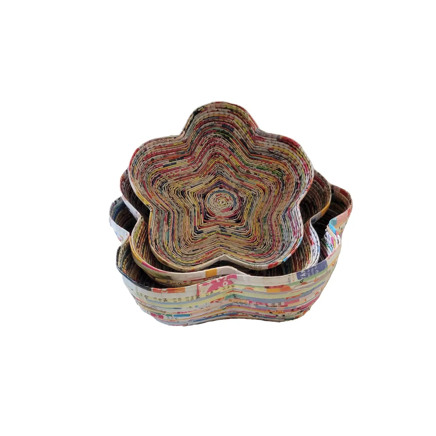 Flower Dish - Set of 3 - Recycled Paper