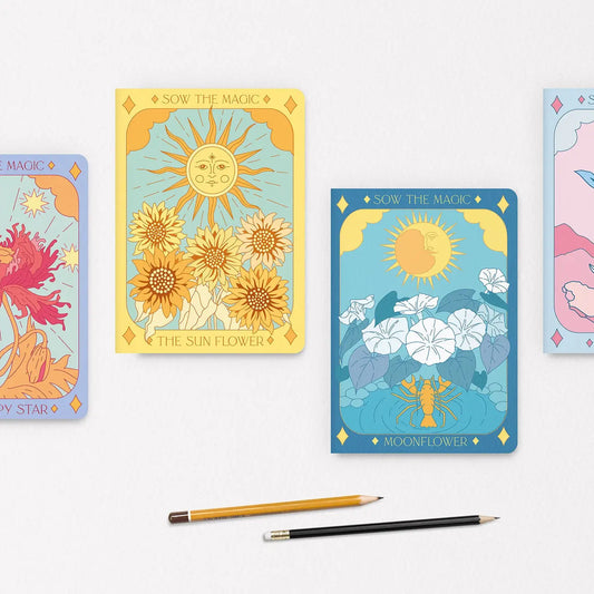 Sunflower Tarot Card Journal Notebook