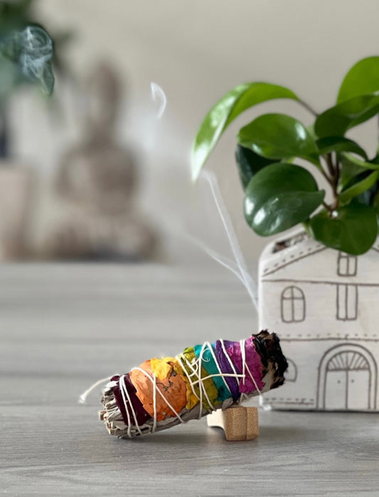 7 Chakra Rose White Sage Bundles from California Farm