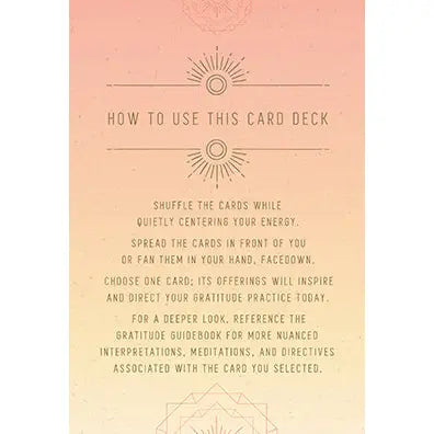 Gratitude: Card Deck and Guidebook