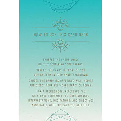 Self-Care: Inspirational Card Deck and Guidebook