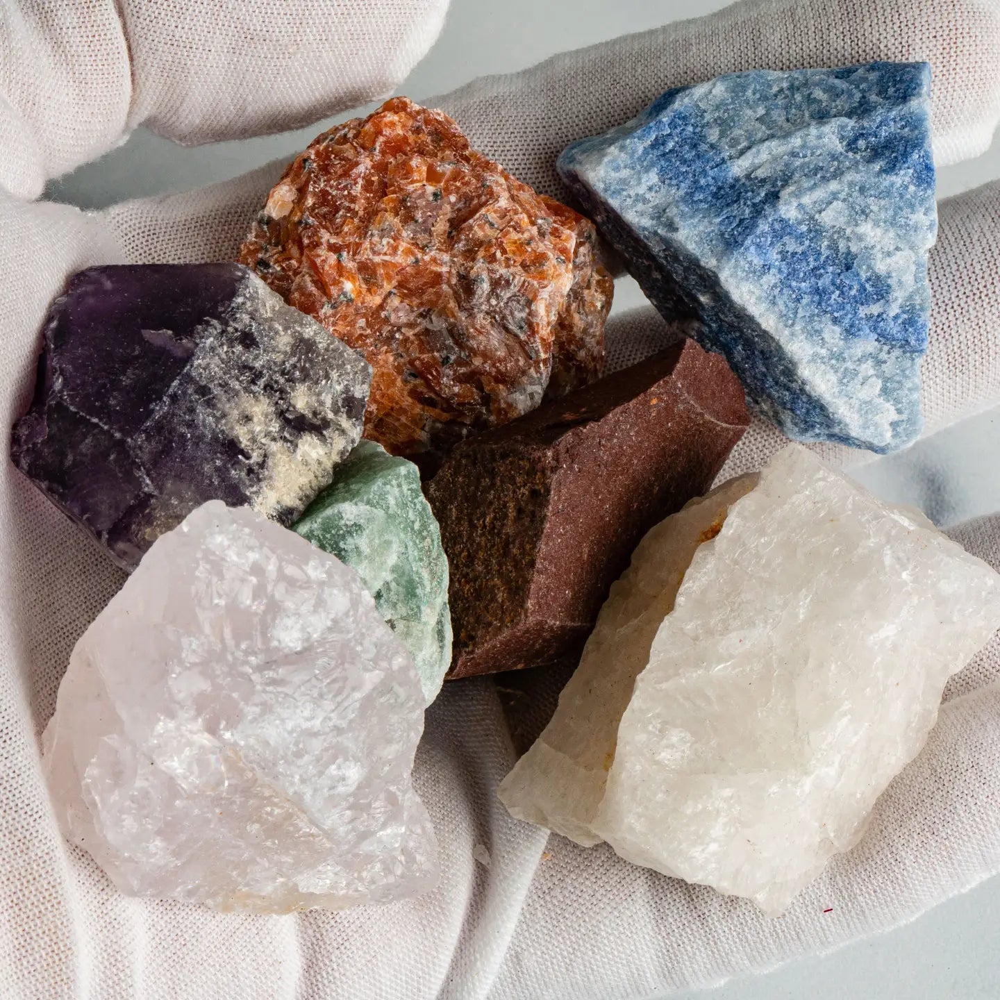 Healing Stone Set - 7 Rough Chakra Stones