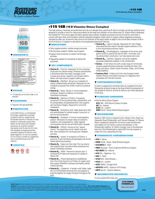 16B - Vitamin B Stress Complex