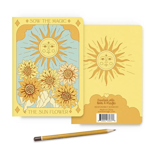 Sunflower Tarot Card Journal Notebook