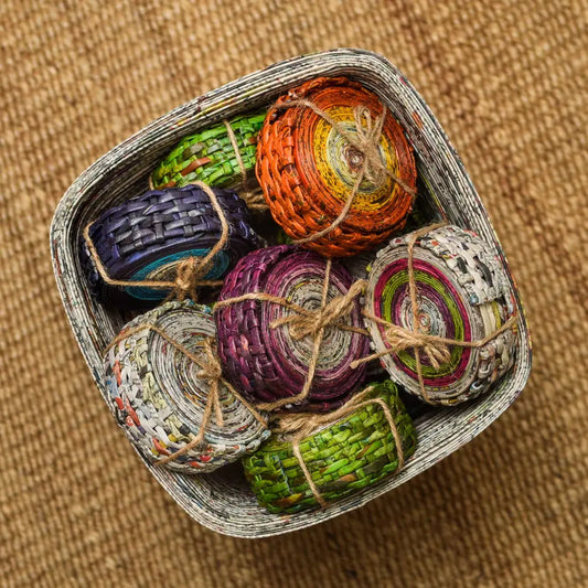 Recycled Newspaper Coaster Sets (Assorted)