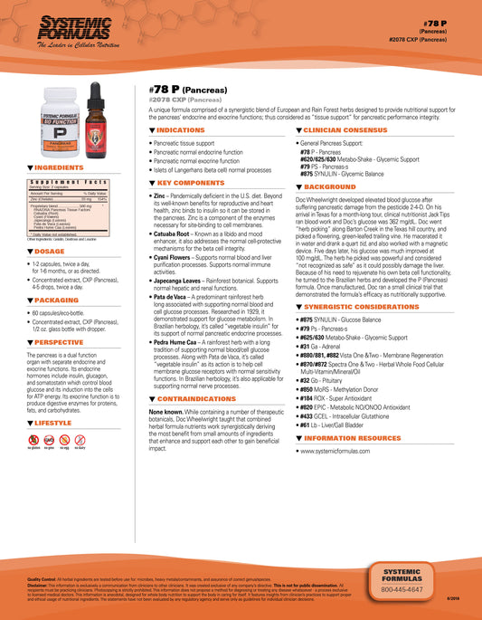P - Pancreas