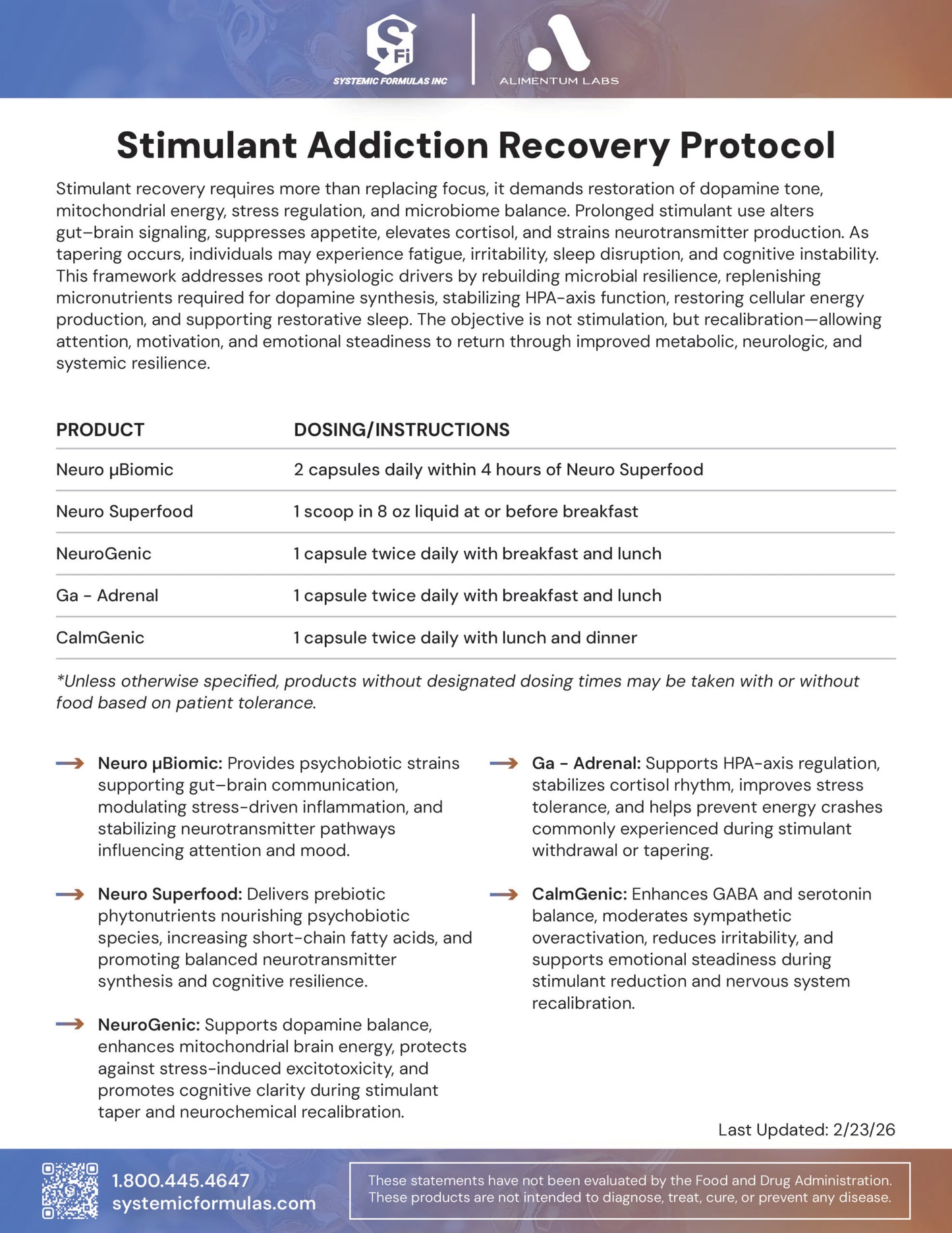 Stimulant Addiction Recovery Protocol